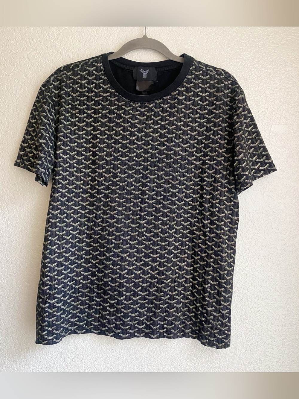 Goyard x Christopher Wanton Monogram Logo Short Sleeve T Shirt Black Gray